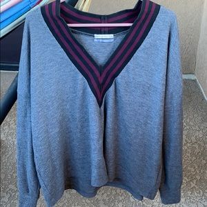 Grey v-neck sweater